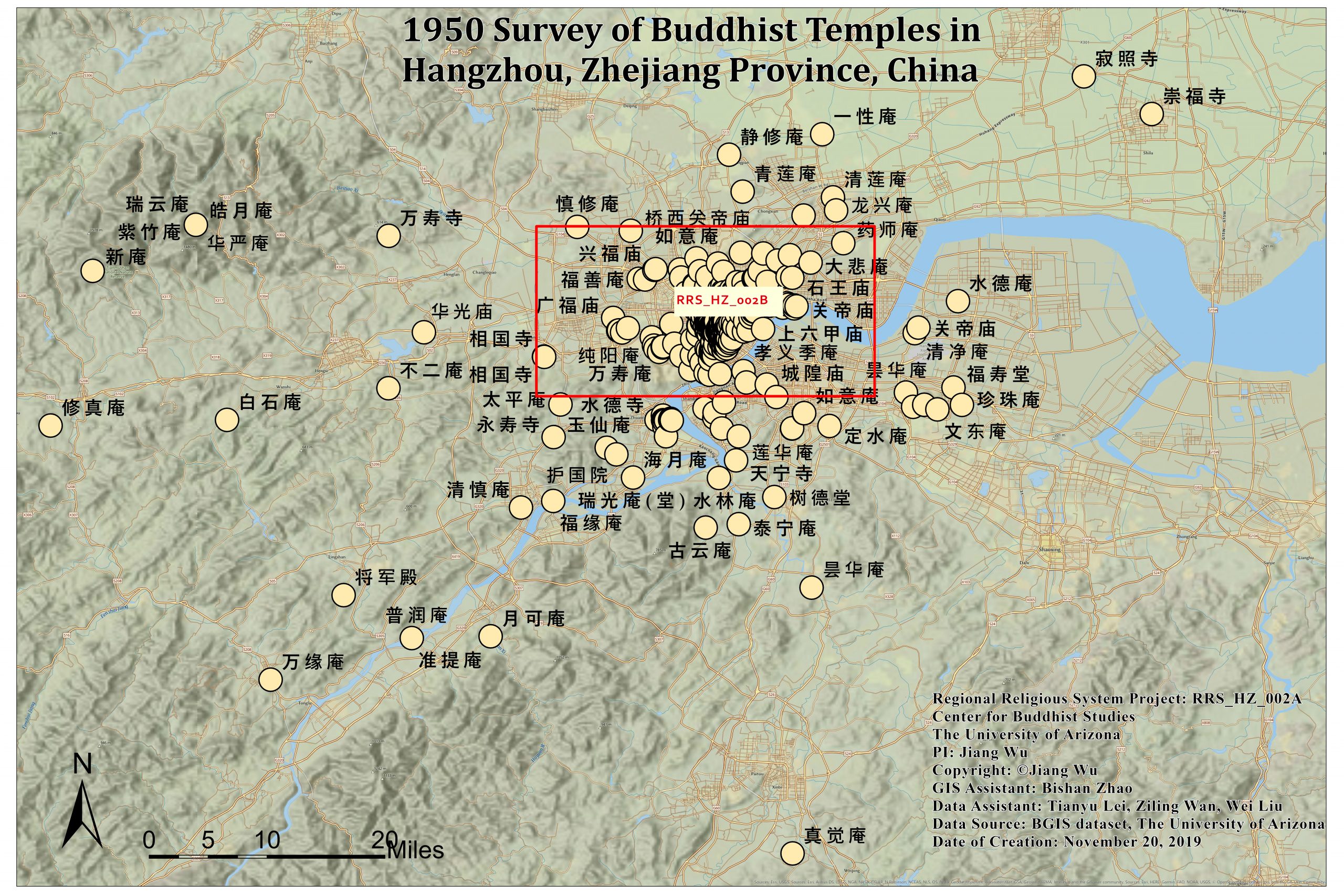 1950 Survey of Buddhist Temples in HangZhou, ZheJiang Province, China