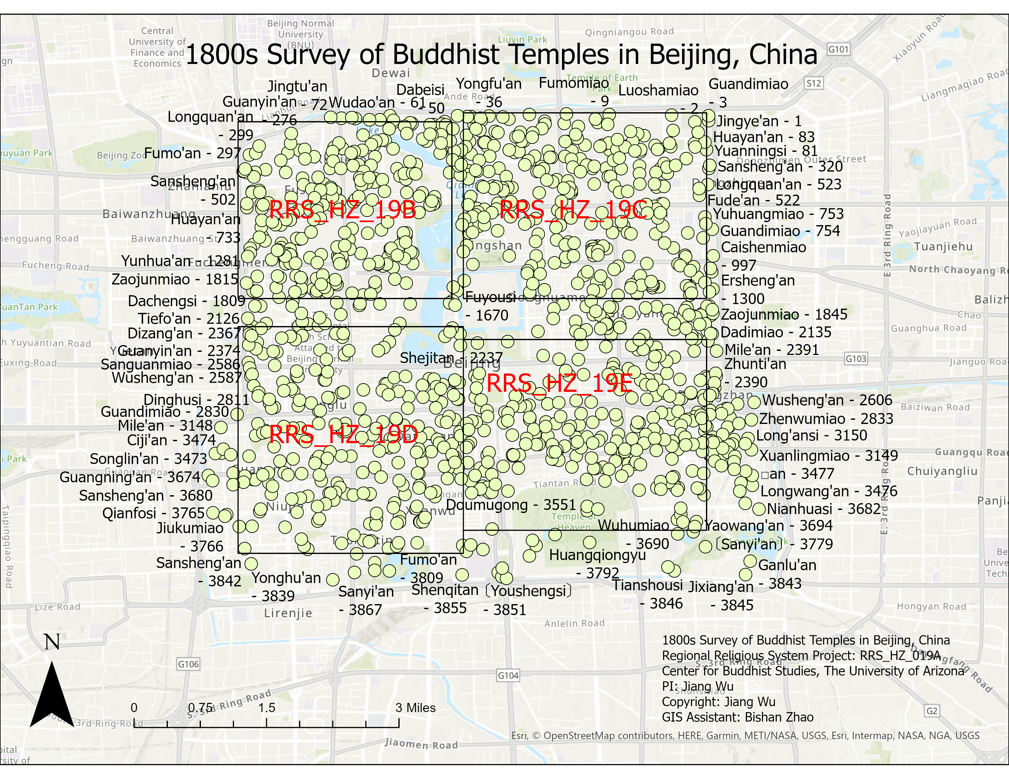 1800s Survey of Buddhist Temples in Beijing, China