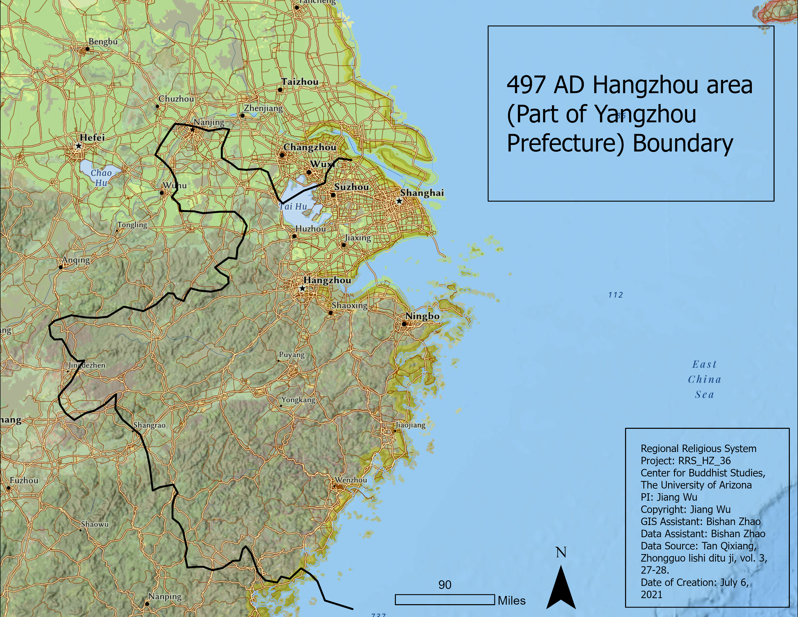 497AD Hangzhou Prefecture Walls